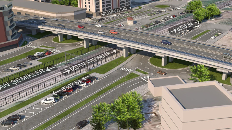 Mavişehir’in trafik yükü hafifliyor: Şemikler Taşıt Üst Geçidi Projesi başladı